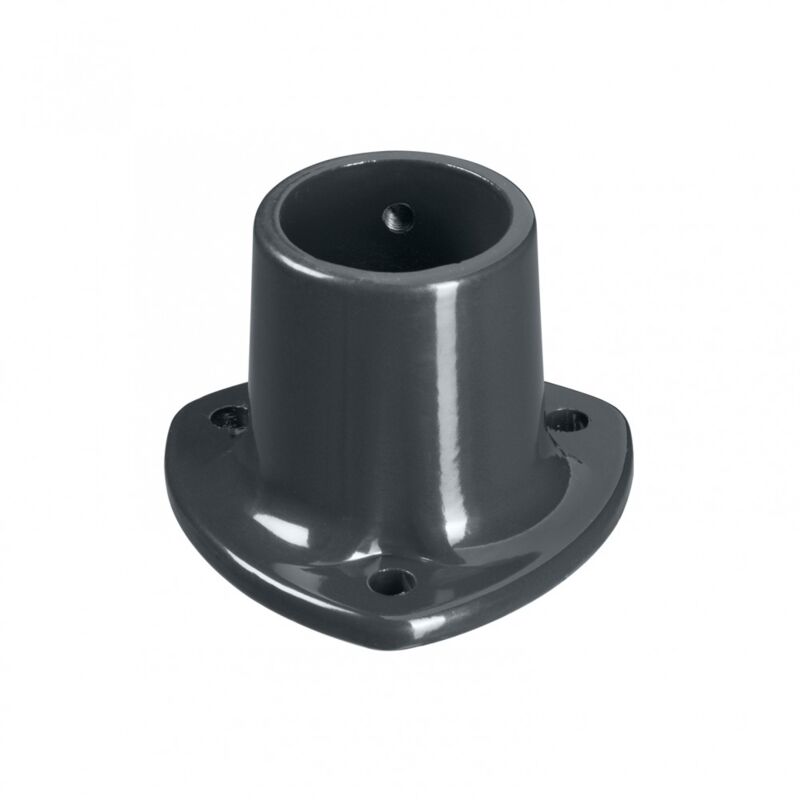 Platine aluminium à visser Univers gris, H.8 x l.11 x P.11 cm - Dirickx