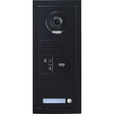 Platine vidéo modulaire 1 appel finition noir GTBVH1PSBMB AIPHONE 200467