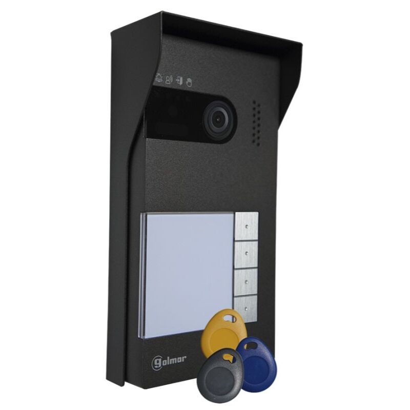 Golmar - Platine vidéo pour kit soul zamac 4 boutons d'appel avec visière - GSOUL/4