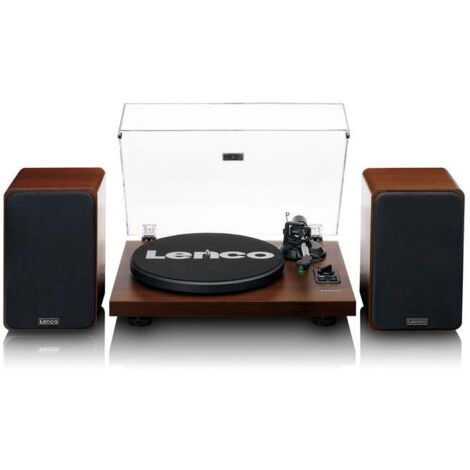 Platine vinyle Lenco LS-600WA (noyer) + enceintes Hi-Fi