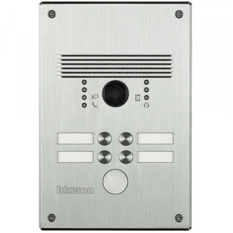 Legrand - bticino linea 300 - platine de rue - 1 à 4 boutons poussoir - 2 fils - aluminium