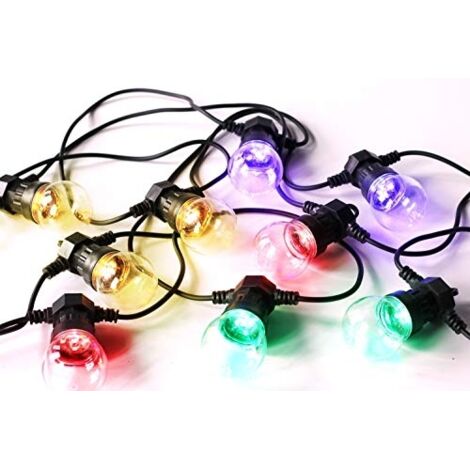 Platinet Guirlande multicolore 10 ampoules LED 5m
