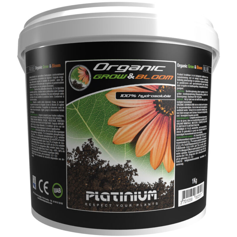 Platinium Nutrients - Organic Grow & Bloom - Engrais tout-en-un - 1kg