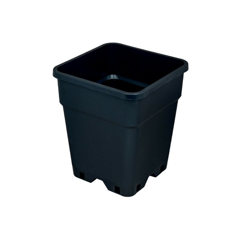 Platinium - Pot carré en plastique - Noir - 1L