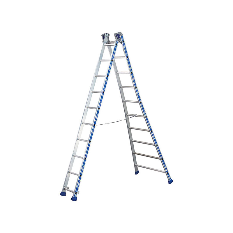 Tubesca Comabi - Echelle transformable 2 plans 2x12 marches - Hauteur travail max 6,9m - 2442612
