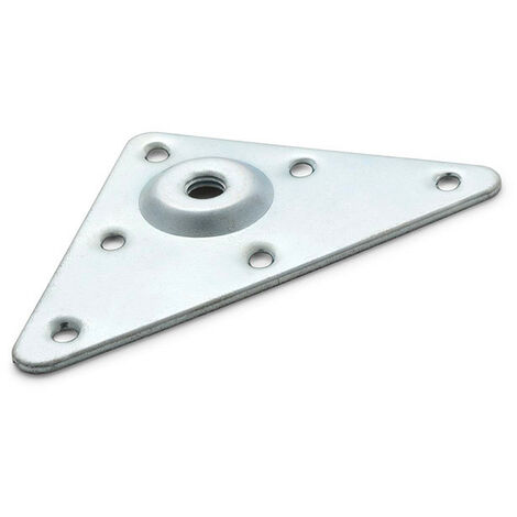 Platino per gambe in legno, acciaio inox mod.484. altezza 7mm. rei