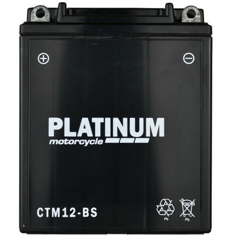main image of "PLATINUM Motorcycle MF AGM Battery 12V - 12Ah - 150CCA - CTM12-BS"