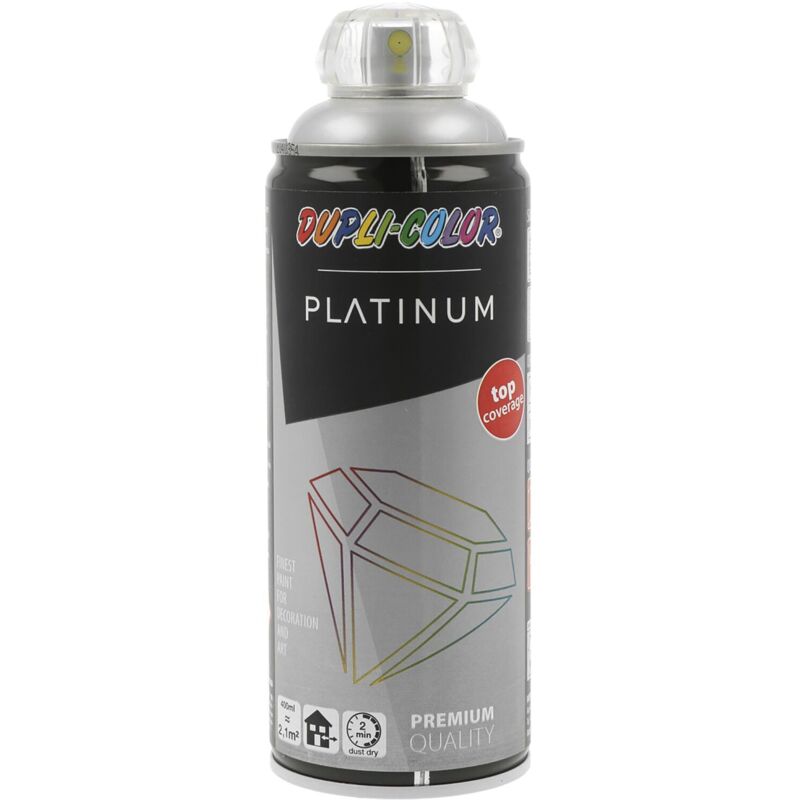 European Aerosols - Dupli Color Platinum Lackspray, Sprühlack 400ml Für Heimwerker- Und Bastelarbeiten, Weißaluminium Seidenmatt
