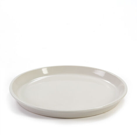 Plato 42X42X4 Gres Blanco