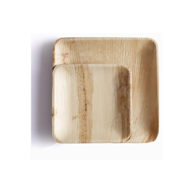 

Plato cuadrado de hoja de palma 25 unidades 23 cm - Packawin