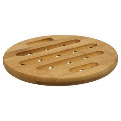 PLATO DE BAMBÚ redondo 18cm natural claro