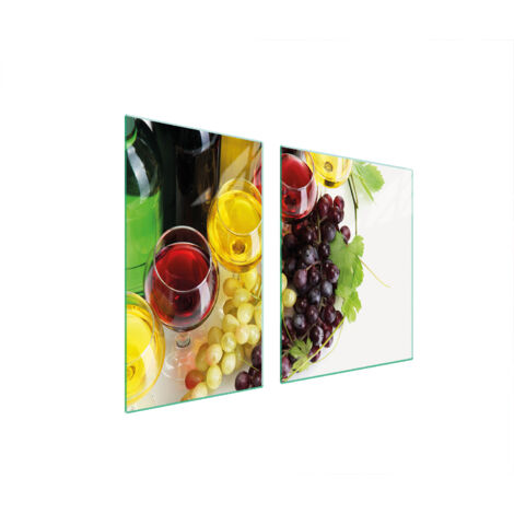 PLATO DE CRISTAL Y TABLA DE CORTAR 100x52 VINO