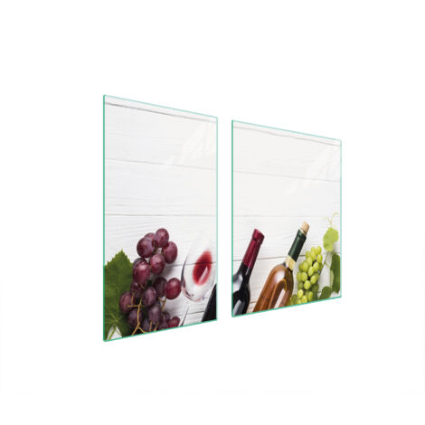 PLATO DE CRISTAL Y TABLA DE CORTAR 100x52 VINO