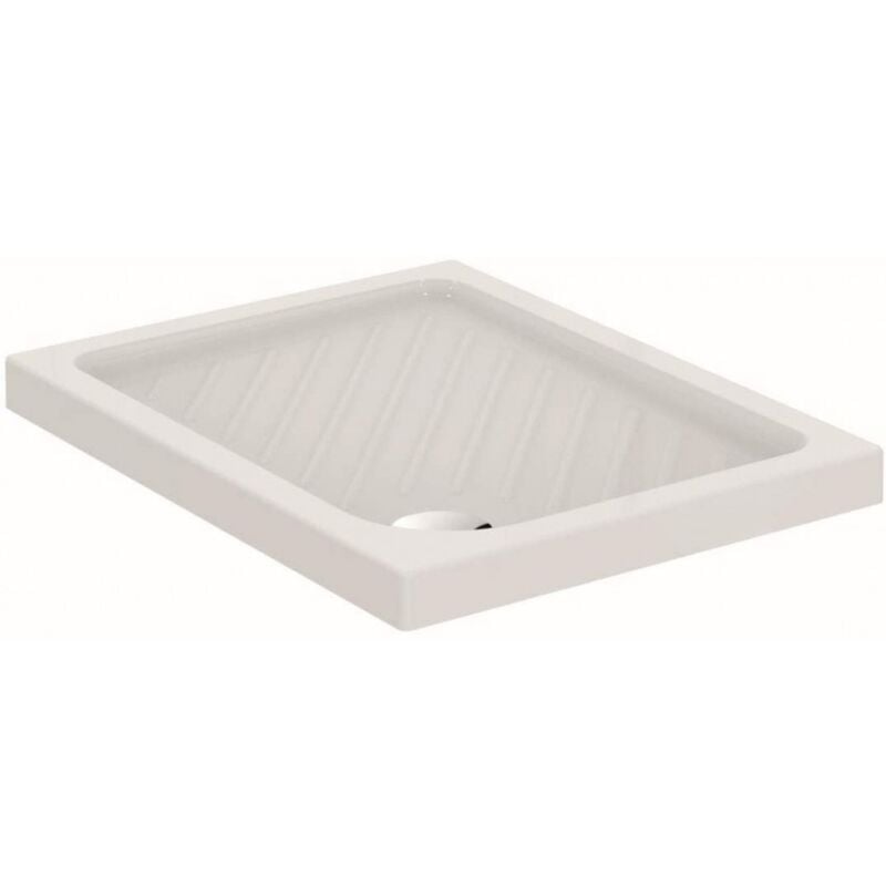 

Plato de ducha 100x80 cm de cerámica blanco brillante serie Atlanta | Blanco