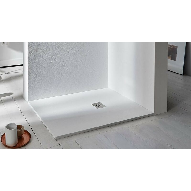 

Plato de ducha 100x80 cm resina Aura | Blanco