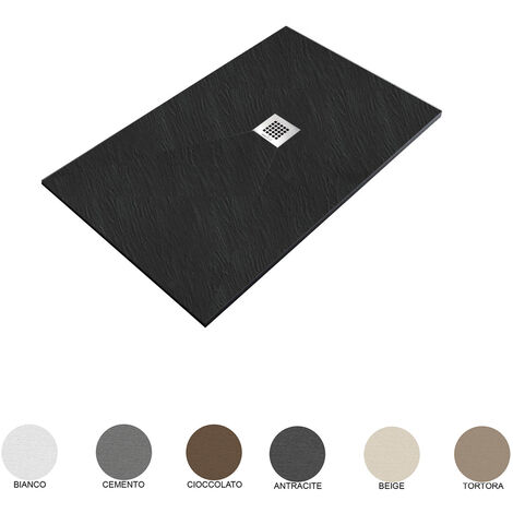 Plato de ducha a ras de suelo 70x80 H 2,5 cm Efecto pizarra Easy