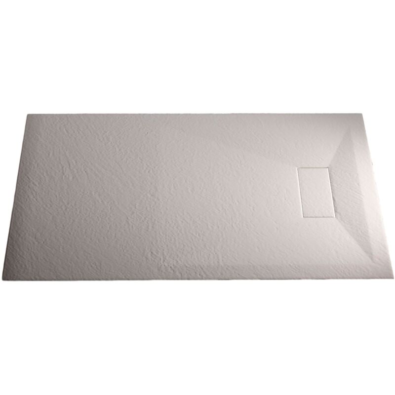 

Idralite - Plato de ducha blanco efecto piedra mod. Strong 90x140 cm