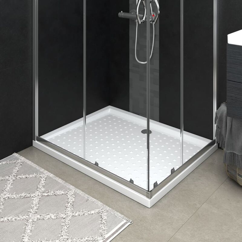 

Plato de ducha con puntos ABS blanco 80x100x4 cm - Blanco