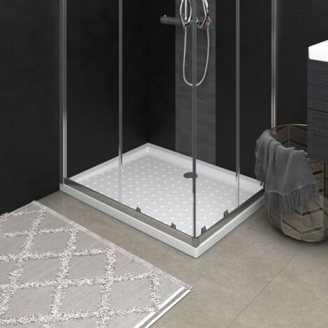 Plato de ducha con puntos ABS blanco 90x70x4 cm vidaXL
