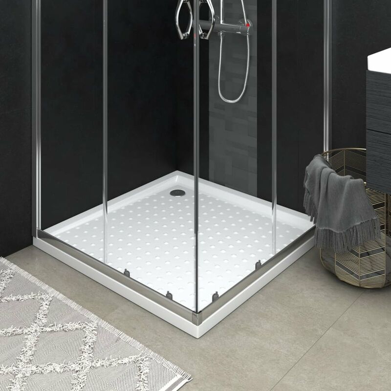 

Plato de ducha con puntos ABS blanco 90x90x4 cm
