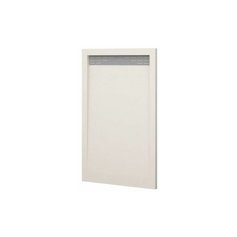

Plato de ducha con semi-marco modelo Bidai Textura pizarra. CREMA, Valvula INCLUIDA 70X130 Ral 1015 - Crema