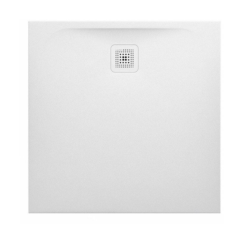 

Plato de ducha cuadrado PRO, desagüe lateral 900 x 900 x 30 mm, gris claro - Laufen