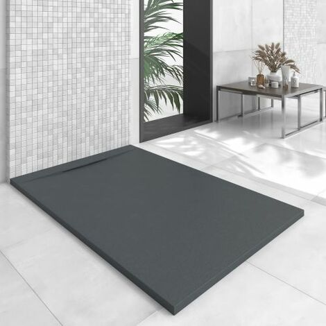 Plato de ducha cuarzo 70x160cm grafito