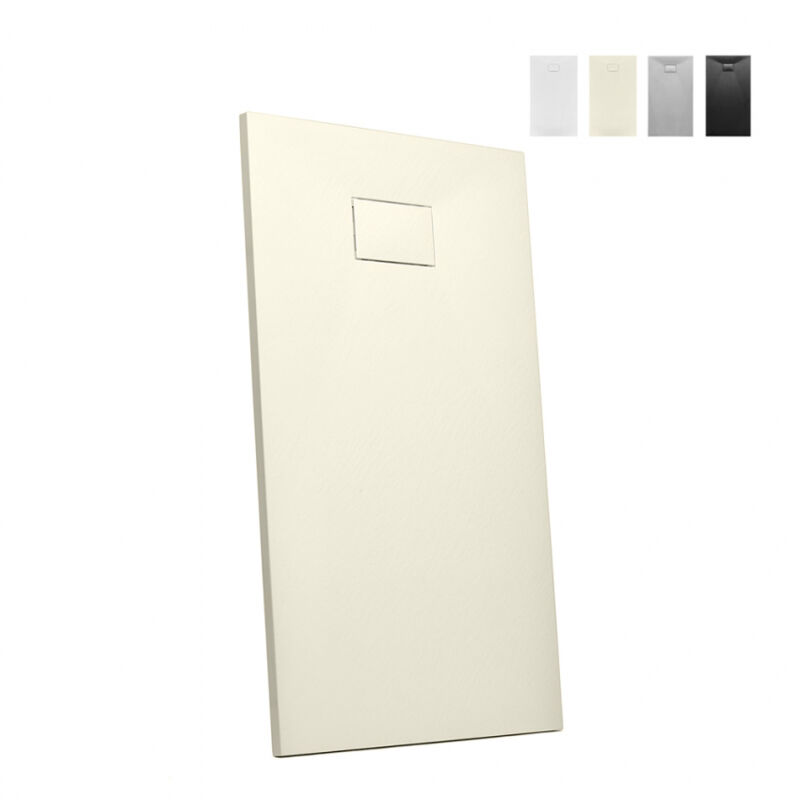 

Plato de ducha de resina a ras de suelo rectangular 140x80 Stone | Color: Beige