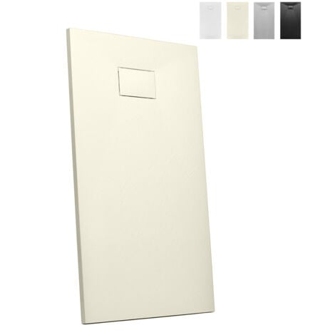 ARATI BATH & SHOWER Plato de ducha de resina a ras de suelo rectangular 140x80 Stone Color: Beige