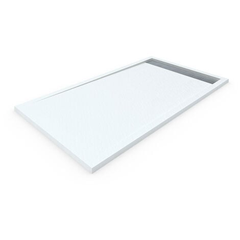 Plato de ducha de resina DELUXE con marco 70x100 cm Blanco