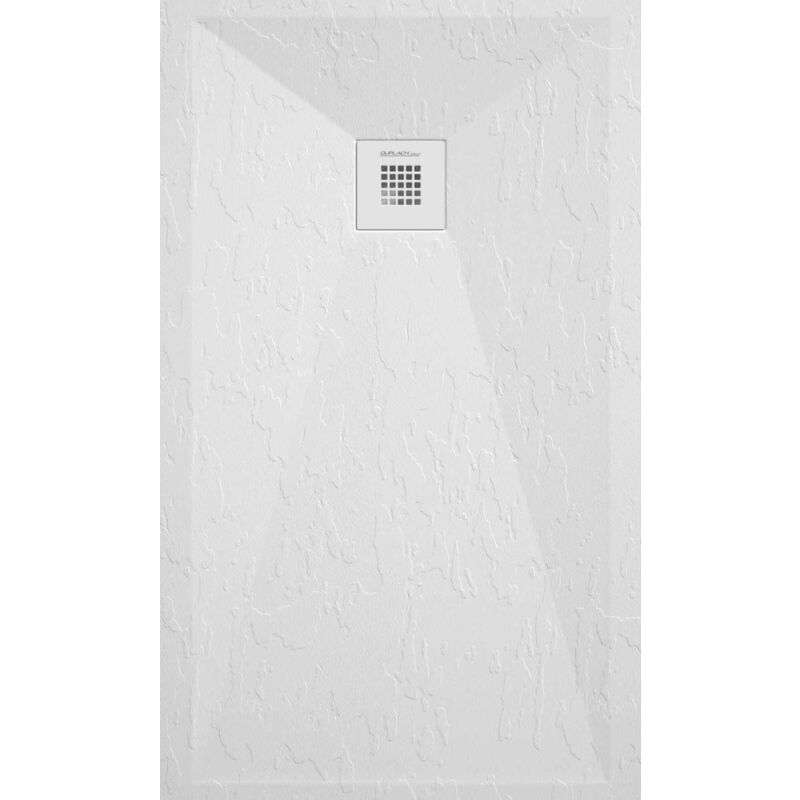 

Plato de Ducha NEGRO de Resina Efecto Pizarra Extraplano, Resistente y Alta Durabilidad, Fácil Instalación y Limpieza 80x160