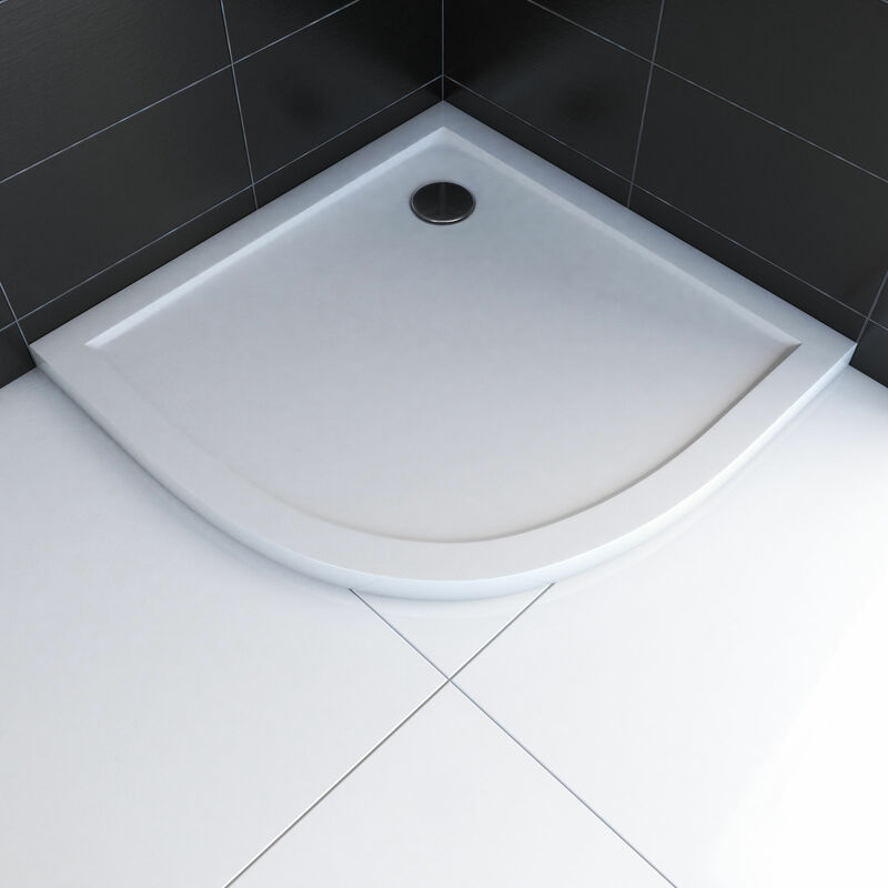 

PLATO DE DUCHA EXTRAPLANO EN ACRILICO BLANCO 1/4 DE CIRCULO - 90x90cm -PLATO DE DUCHA WHITENESS ROUND II 90