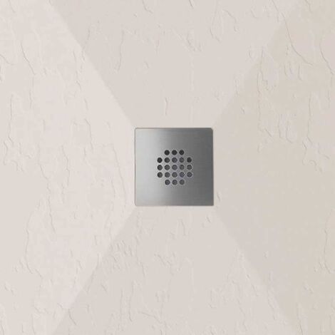 Plato de ducha pizarra DEXA crema 70x140 cm rejilla acero inox.