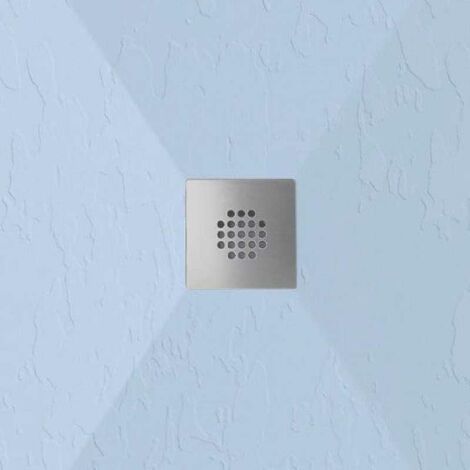 Plato de ducha pizarra DEXA gris  70x120 cm rejilla acero inox.