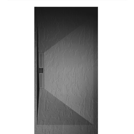 Plato de ducha pizarra EDIS antracita  90x200 cm rejilla color