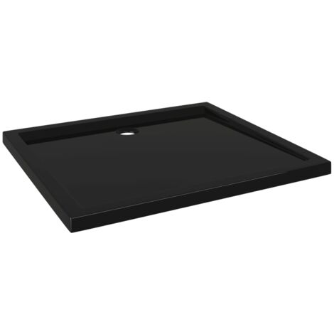 Plato de ducha plato de ducha plato de ducha baño WC cuarto de ducha interior hogar rectangular 80x90 cm ABS negro 020001961