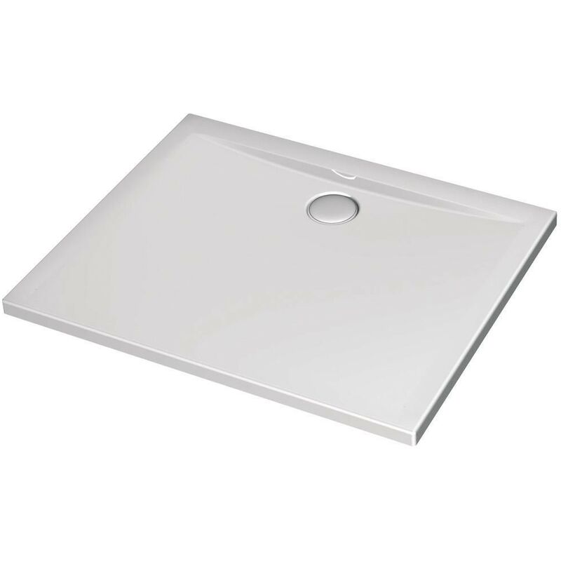 

Plato de ducha rectangular 90X75 cm de acrílico Ideal Standard Ultraflat con orificio de desagüe Ø90 mm | Blanco