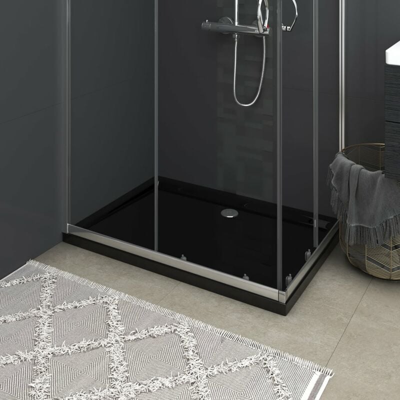 

Plato de ducha rectangular ABS negro 70x100 cm