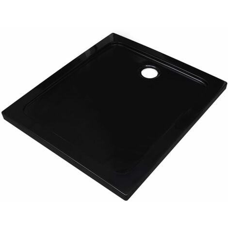 Plato de ducha rectangular ABS negro 80x90 cm