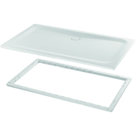 Plato de ducha rectangular BetteUltra con soporte mínimo de