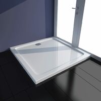 Plato de ducha rectangular de ABS, color blanco, 70 x 100 cm