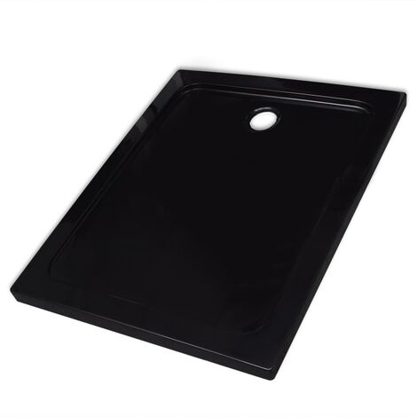 Plato de ducha rectangular ABS negro 80x100 cm