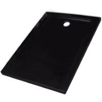 Plato de ducha rectangular de ABS, color negro, 80 x 110 cm