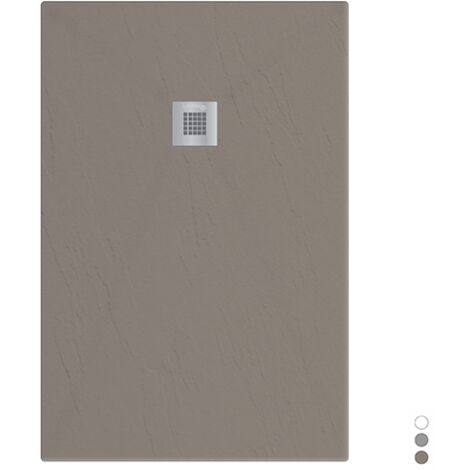 Plato de ducha rectangular de hormigón Estasi - 90x140 cm