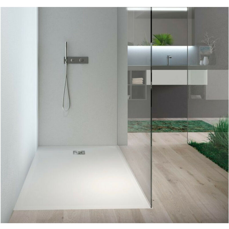 

Plato De Ducha Rectangular De Resina Antideslizante - 120 x 89,5 x 4 cm Porcelanosa derecha