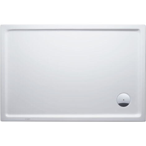 Plato de ducha rectangular Duravit Starck Slimline, 120x80 cm, blanco - 720121000000000