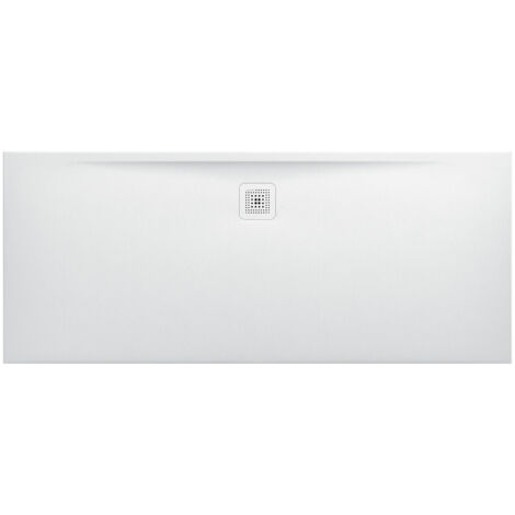 Plato de ducha rectangular LAUFEN PRO, desagüe lateral largo 1800 x 75 x 33 mm LAUFEN blanco mate