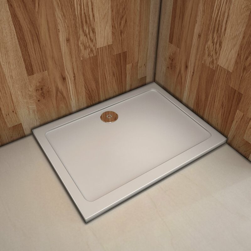 

Plato de ducha Resina Blanco, Extraplano, Rectangular 120x80cm