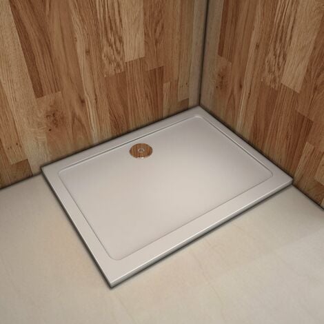 Plato de ducha Resina Blanco, Extraplano, Rectangular 120x80cm