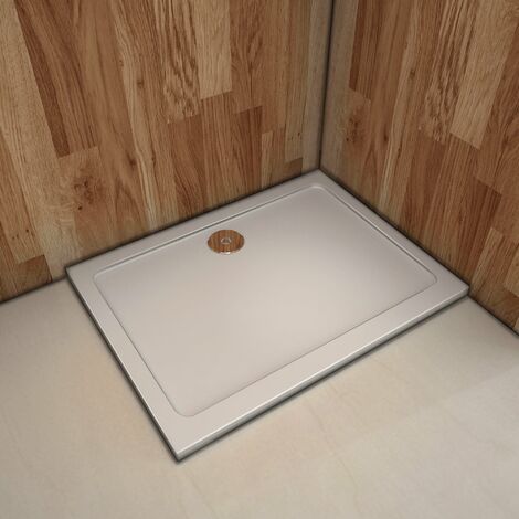 Plato de ducha Resina Blanco, Extraplano, Rectangular 120x90cm